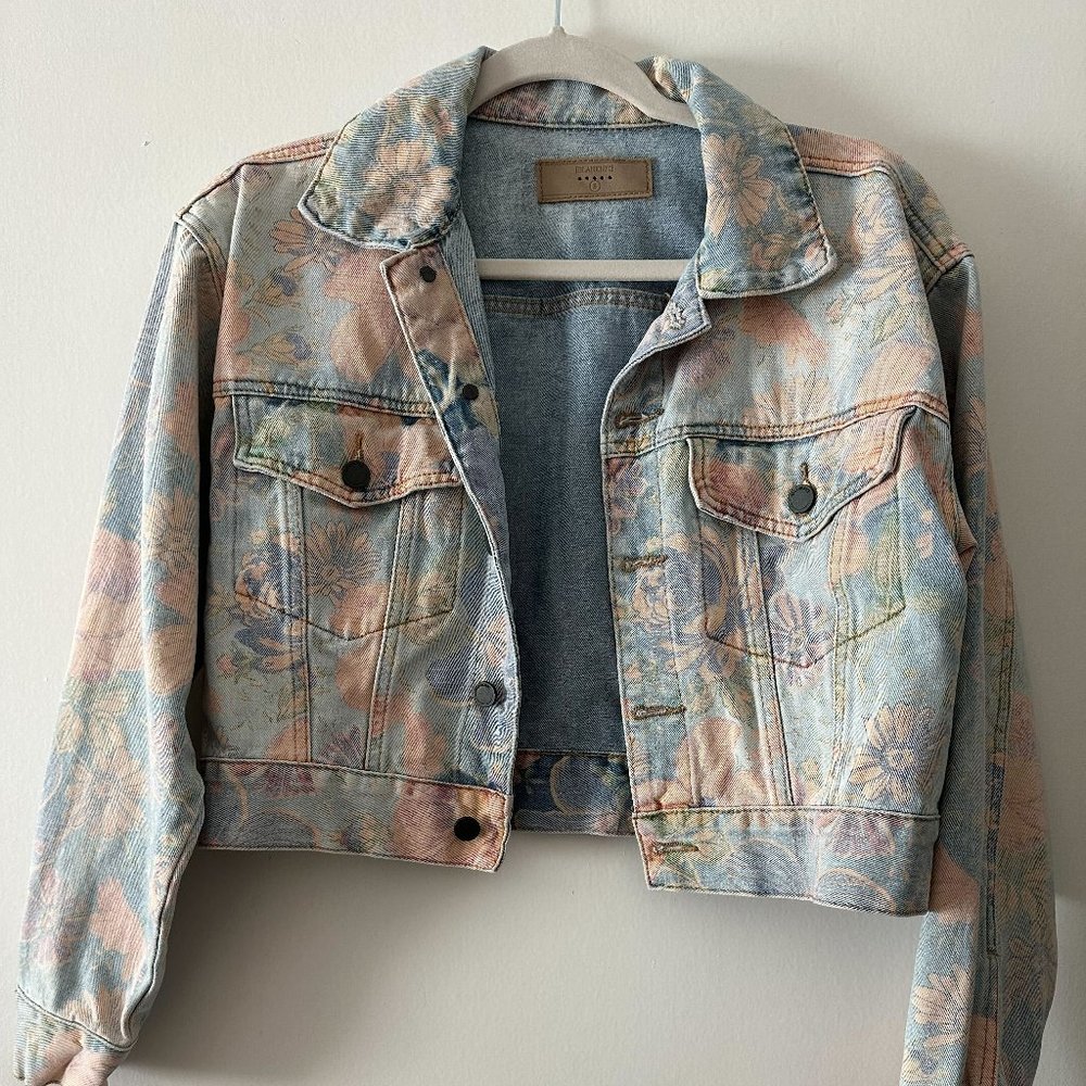 Blank Flower Jean Jacket